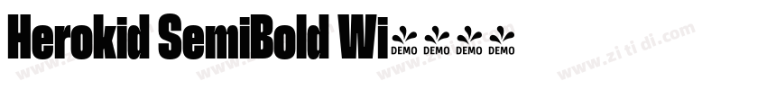 Herokid SemiBold Wi字体转换